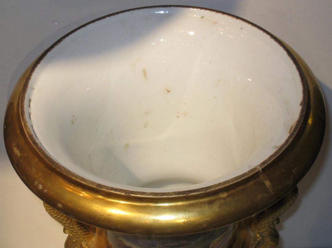 Antique Paris Porcelain Campana Vase