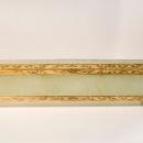 Antique Jade Glass and Gilt Metal Jewelry Box Casket