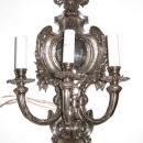Pair of Regency Style Silvered Bronze Shield-Back Sconces with Shell Motif