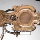Pair of Regency Style Silvered Bronze Shield-Back Sconces with Shell Motif