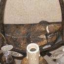 Set 4 French Bagues Style Tole Metal & Rock Crystal Sconces
