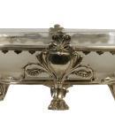 Antique Greek Revival Christofle Attributed Silvered Bronze and Matte Crystal Centerpiece