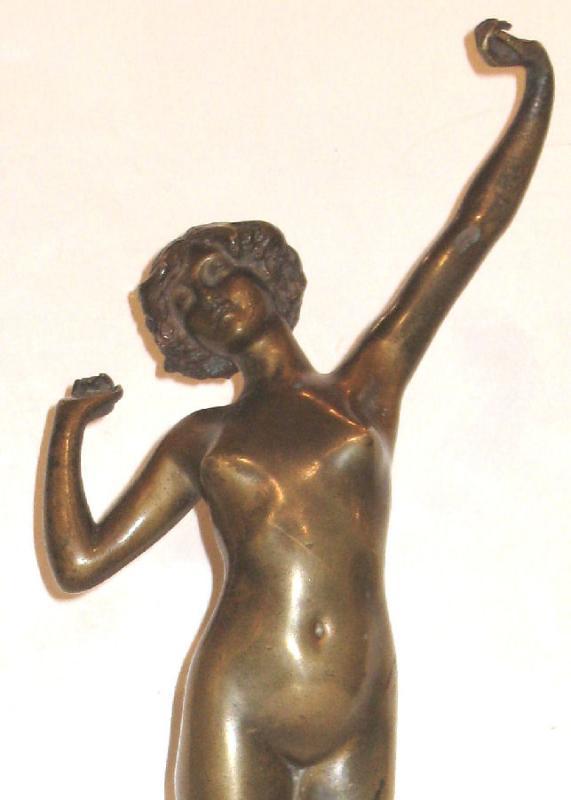 L'Eveil Awakening Art Nouveau Bronze Figurine After Paul Philippe