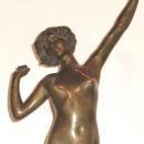 L'Eveil Awakening Art Nouveau Bronze Figurine After Paul Philippe