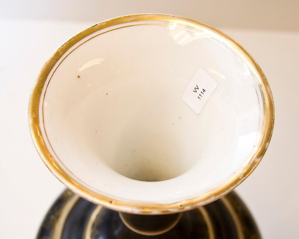 Pair Antique Grand Tour Neoclassical Greek Style Paris Porcelain Vases