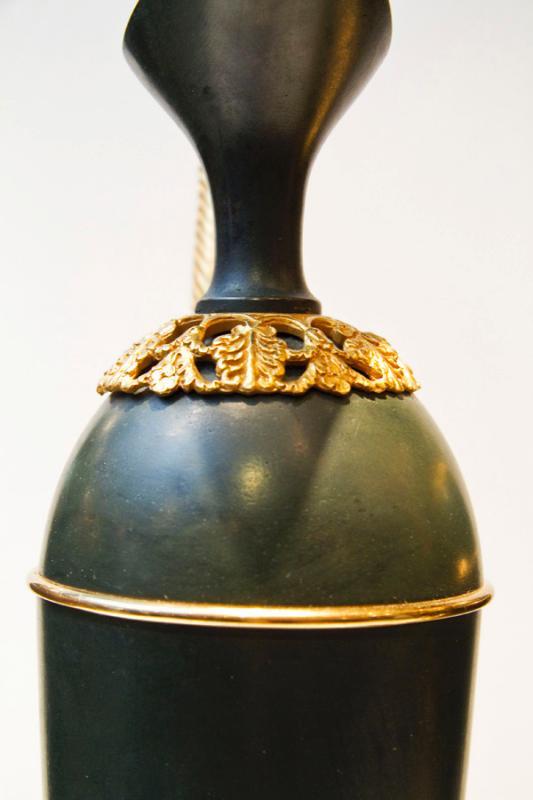 Pair Antique French Empire Patinated & Gilt Bronze Ewers Urns in Manner of Andre-Antoine Ravrio