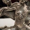French Art Deco Silvered Metal Ballerina Ballet Dancer Sculpture Statue