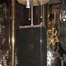 Pair Black Obsidian Stone & Silver Gilt Table Lamps