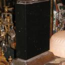 Pair Black Obsidian Stone & Silver Gilt Table Lamps