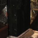 Pair Black Obsidian Stone & Silver Gilt Table Lamps