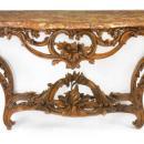 Antique French Louis XV Period Carved Beechwood Console Pier Table