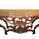 Antique French Louis XV Period Carved Beechwood Console Pier Table