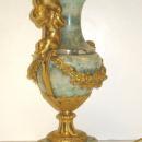 Antique Louis XV/XVI Georgian Style Gilt Bronze & Onyx Stone Urn Table Lamp