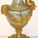 Antique Louis XV/XVI Georgian Style Gilt Bronze & Onyx Stone Urn Table Lamp
