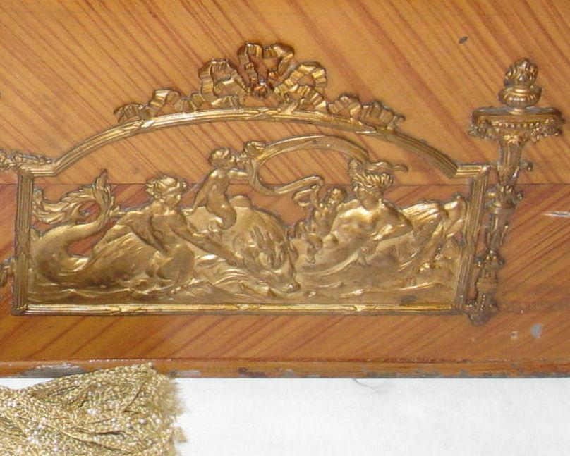 Antique Renaissance Revival Enamel Bronze Mounted Jewelry Box Casket