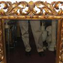 Antique Italian Baroque Style Gilded Wooden Giltwood Mirror