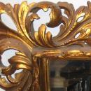 Antique Italian Baroque Style Gilded Wooden Giltwood Mirror