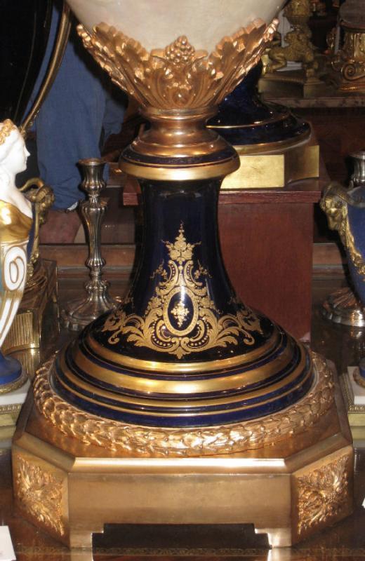 Palatial Antique Sevres Style Urn Vase Painted by Maxant