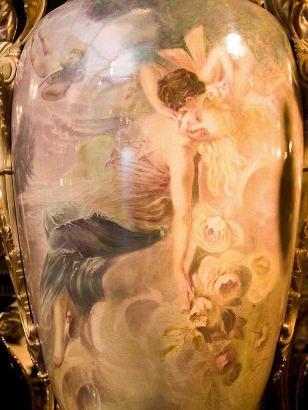 Palatial Antique Sevres Style Urn Vase Painted by Maxant