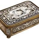 Antique Neoclassical Enamel Dresser Box Jewelry Casket