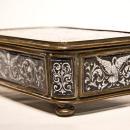 Antique Neoclassical Enamel Dresser Box Jewelry Casket