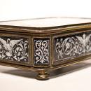 Antique Neoclassical Enamel Dresser Box Jewelry Casket