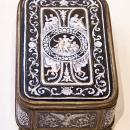 Antique Neoclassical Enamel Dresser Box Jewelry Casket