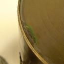 Pair Antique Meiji Japanese Bronze Mixed Metal Vases Urns