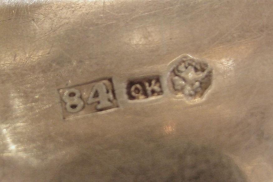 Antique Russian Silver Mounted Porcelain Snuff Box