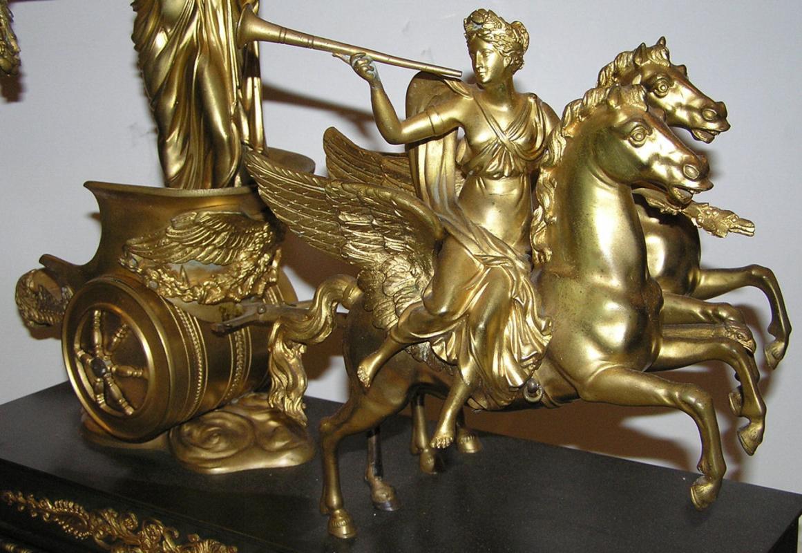 Napoleon as Victorious Roman Emperor on Chariot Bronze Sculpture