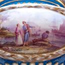 Large Antique Sevres Style Porcelain Tureen Compote Bowl with Lid
