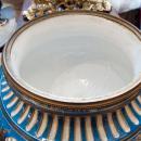 Large Antique Sevres Style Porcelain Tureen Compote Bowl with Lid