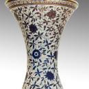 Pair Enameled and Parcel Gilt Pair Shaped Chinese Famile Verte Porcelain Vases