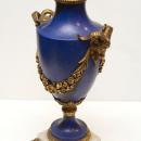 Pair English Georgian Adam Regency Style Gilt Bronze Urns