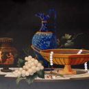 Antique Italian Pietra Dura Inlaid Marble Still LIfe Plaque
