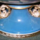 Large Antique Porcelain Gilt Bronze Mounted Floral Jardiniere Centerpiece