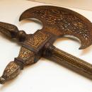 Persian Qajar Empire Style Battle Axe and Arm Shield