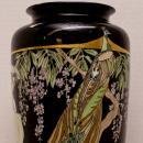 T&V Limoges Japanese Style French Art Nouveau Porcelain Vase by F.E. Mills