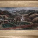 Ernest Fiene (1894-1965) American Ashcan School Landscape Oil Painting