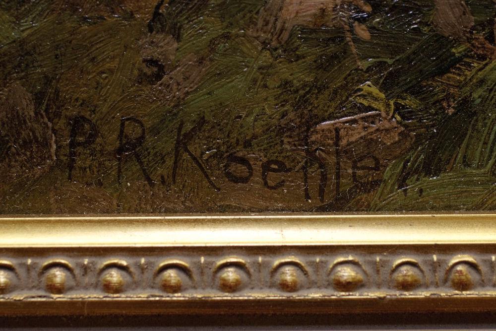 Paul R Koehler Antique American Landscape Oil Painting