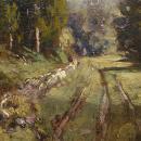 Paul R Koehler Antique American Landscape Oil Painting