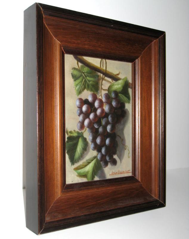 Jean Laurent (1898-1988) French Grape Still Life Oil on Panel