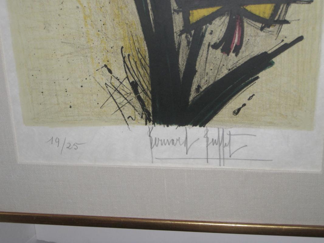 Bernard Buffet La Pensee ( The Thought ) Framed Lithograph Print