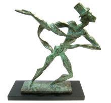 Estelle Goodman Expressionist Mid-Century Bronze Figurine Sculpture