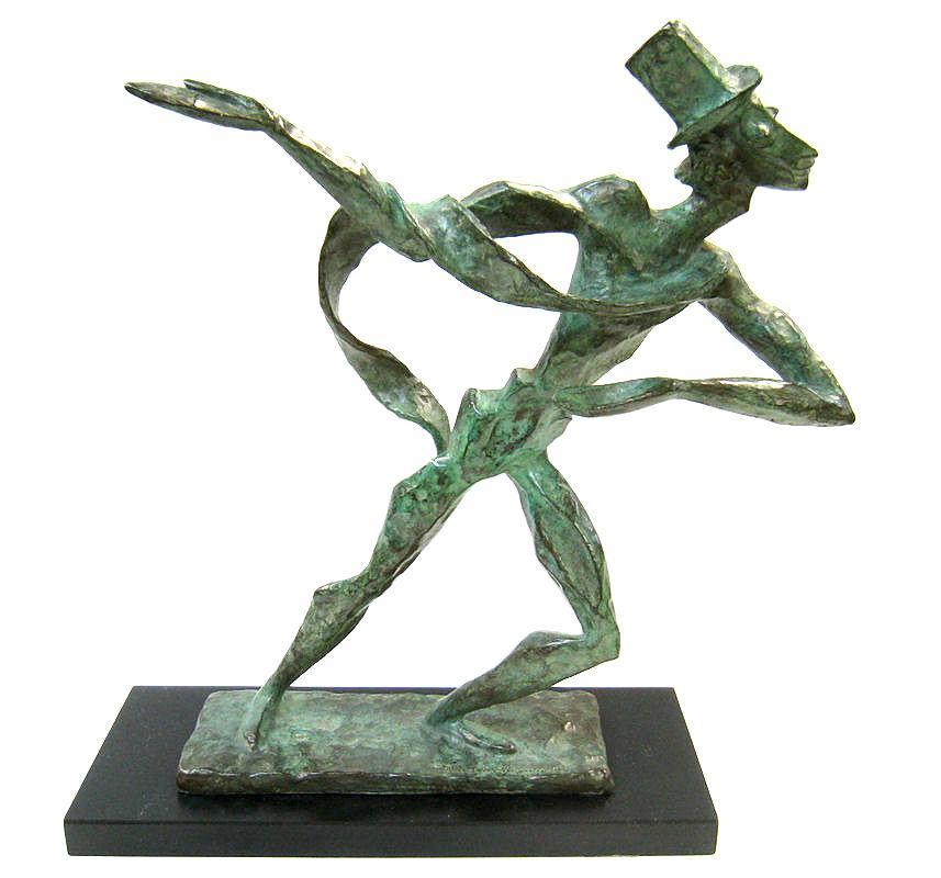 Estelle Goodman Expressionist Mid-Century Bronze Figurine Sculpture