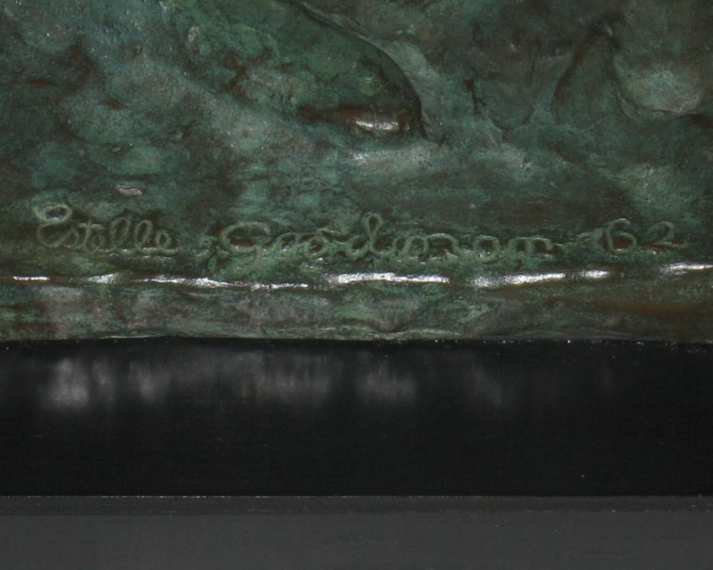 Estelle Goodman Expressionist Mid-Century Bronze Figurine Sculpture