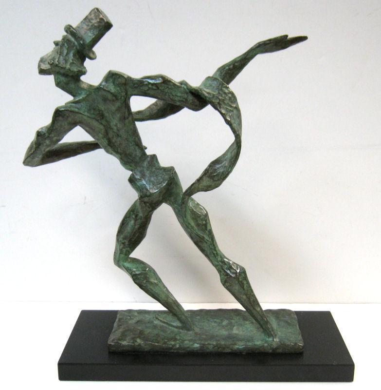 Estelle Goodman Expressionist Mid-Century Bronze Figurine Sculpture