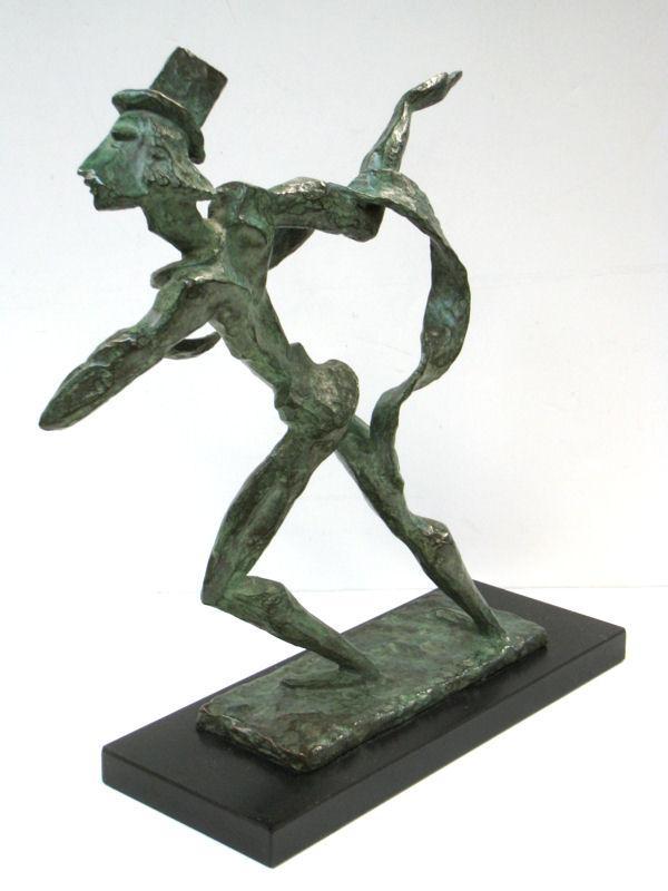 Estelle Goodman Expressionist Mid-Century Bronze Figurine Sculpture