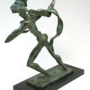 Estelle Goodman Expressionist Mid-Century Bronze Figurine Sculpture