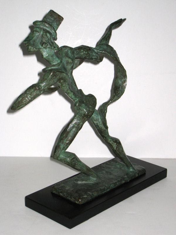Estelle Goodman Expressionist Mid-Century Bronze Figurine Sculpture